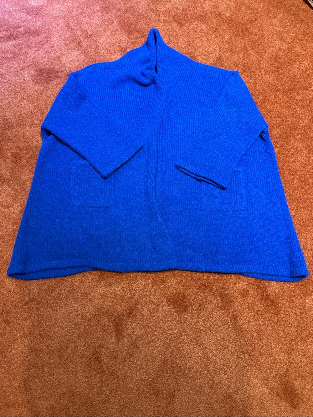 Atelier Delphine Haori Coat in Blue Supreme Alpaca - Picture 6 of 7